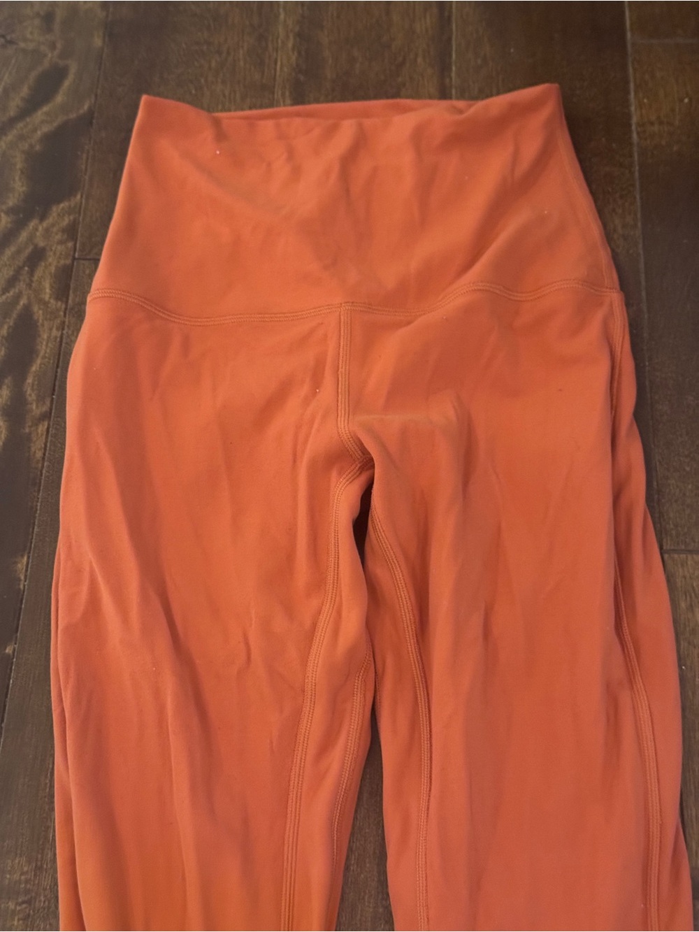 Lululemon size 4 High-Waist Orange Leggings - Picture 2 of 4